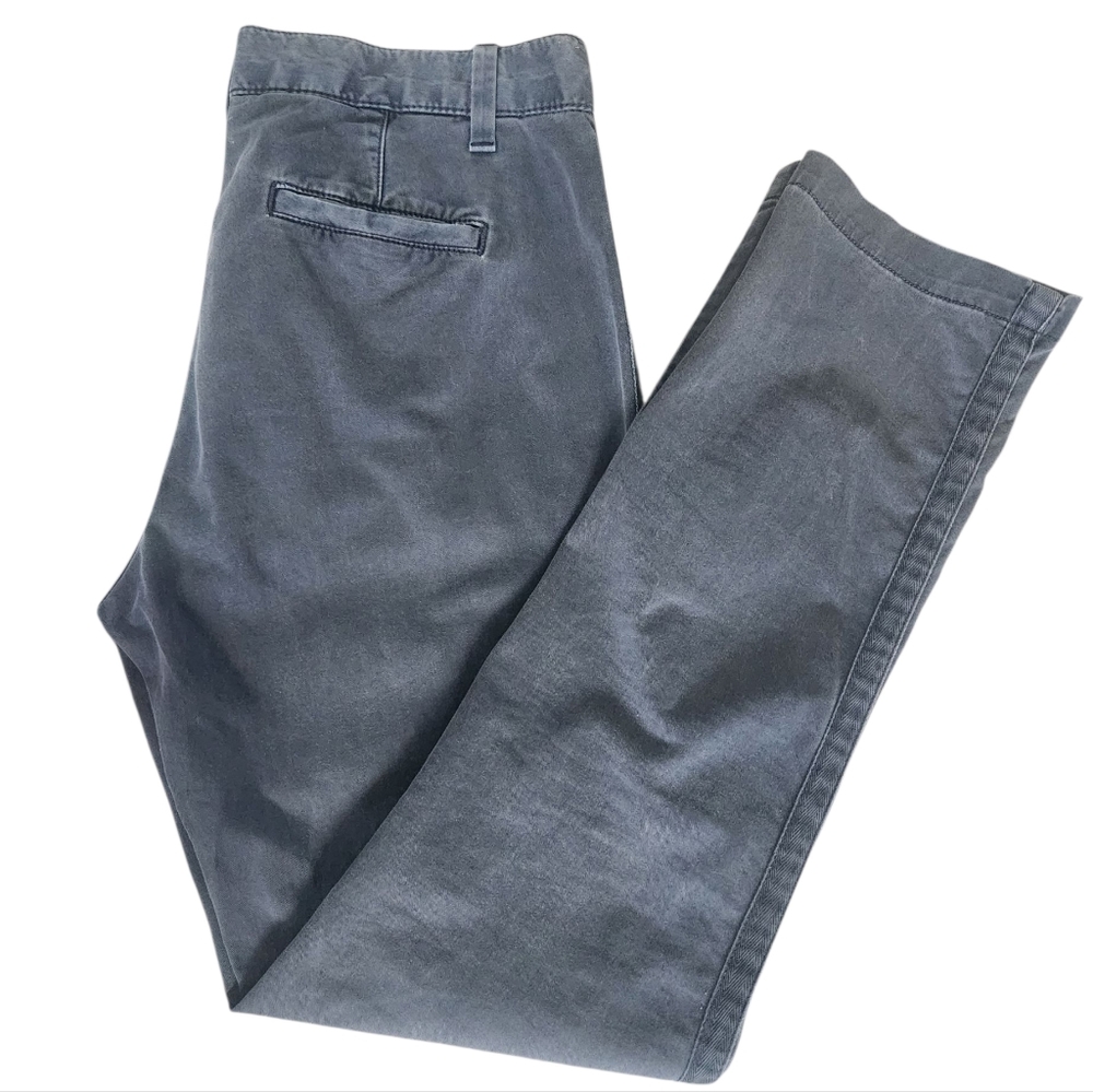 The GAP Cotton Chino Khaki Pants Gray (Washed Black) 6P 28" inseam
